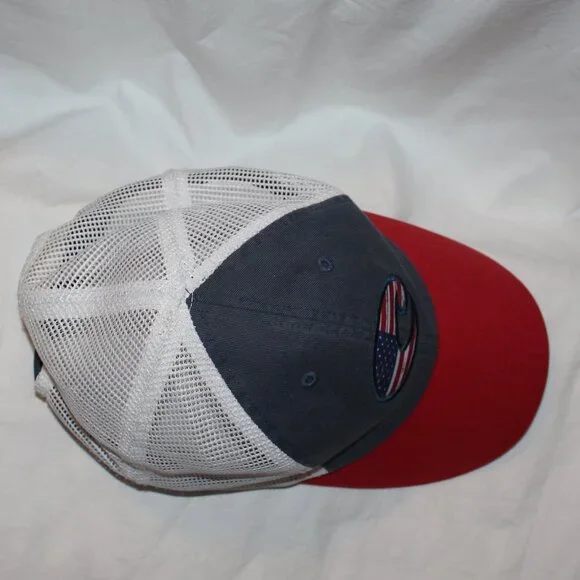 COSTA Del Mar USA Flag C Logo Unstructured Mesh Back Velcro Strap Baseball Hat - Picture 6 of 13
